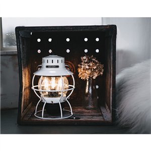 Railroad Lantern Vintage White