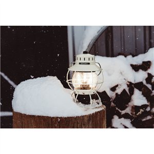 Railroad Lantern Vintage White