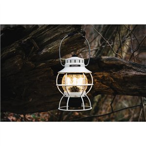 Railroad Lantern Vintage White