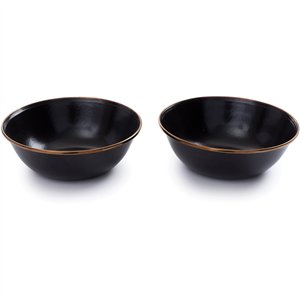 Enamel Bowl Set Charcoal
