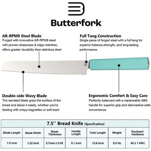Bread Knife Mint Green