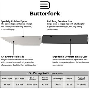 Paring Knife Dark Gray