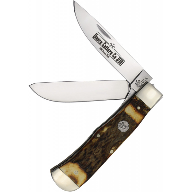 Two Blade Lockback Stag