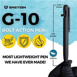 Bolt Action Pen Black G10