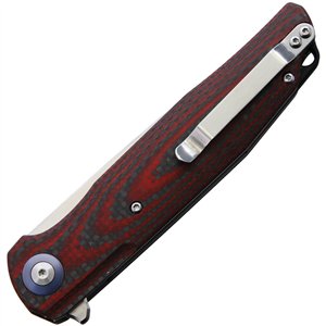 Ascot Linerlock Red G10/CF