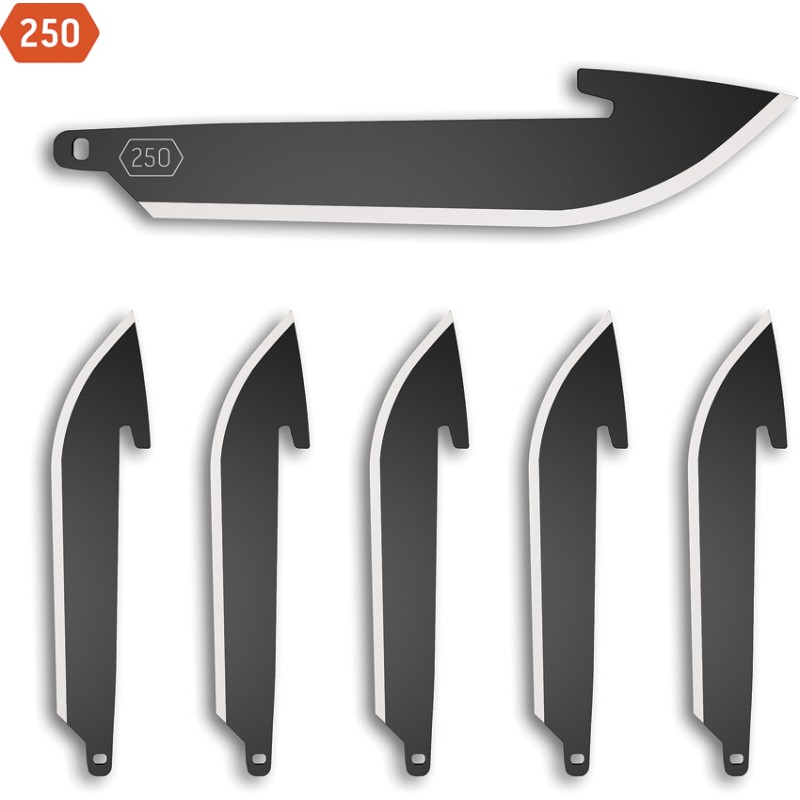 250 Drop Point Blade 6pk Black