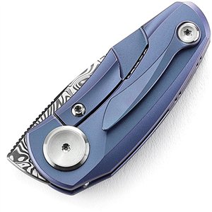 Tulip Framelock Damasteel Blu
