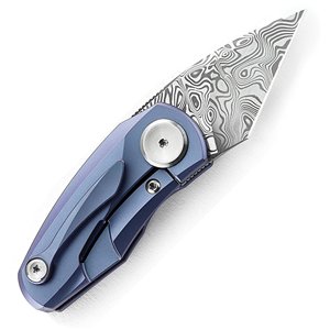 Tulip Framelock Damasteel Blu