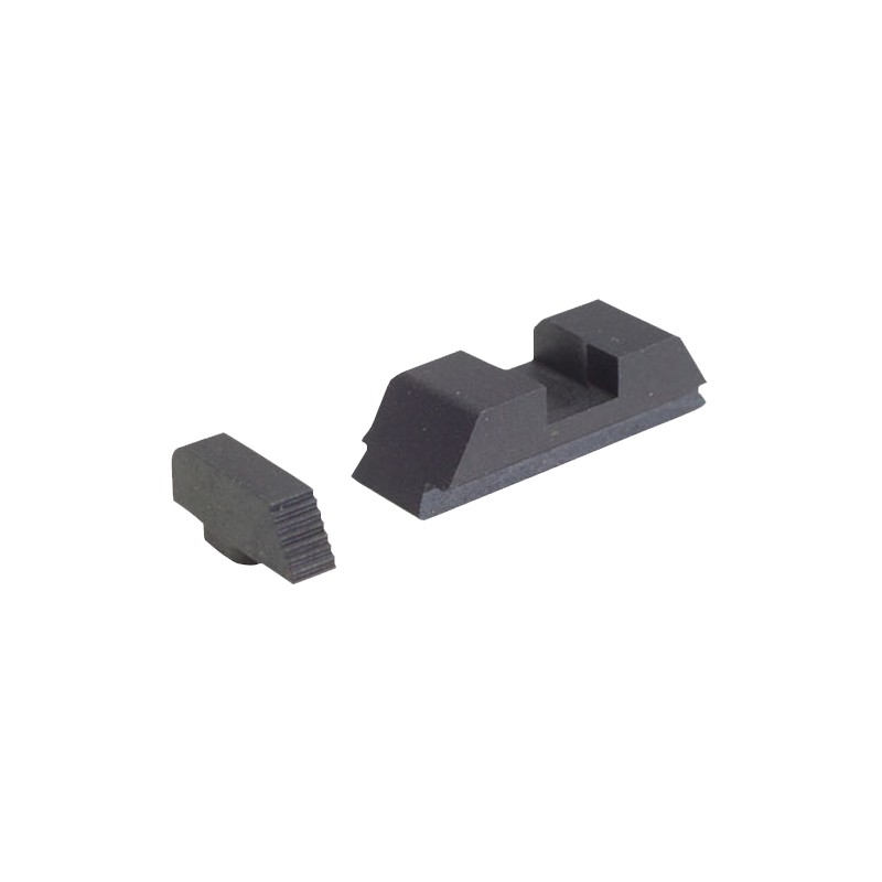 AmeriGlo GT504 Defoor EDC Sight Set for Glock  Black  Black Front and Rear