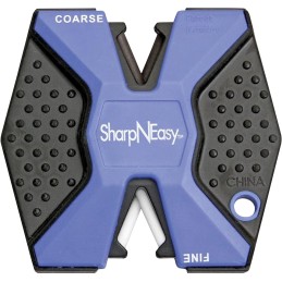 AccuSharp 334CD SharpNEasy 2Step Sharpener Hand Held FineCoarse Ceramic Stone Sharpener Plastic Handle BlackBlue 24