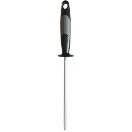 AccuSharp 032C Sharpening Steel  9 Black Overmolded Rubber Handle Steel