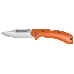 AccuSharp 712C Lockback  3 Folding Clip Point Plain Stainless Steel BladeBlaze Orange G10 Handle Includes Allen Wrench