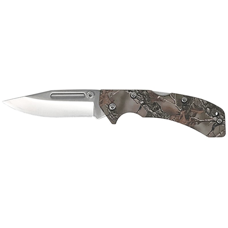 AccuSharp 713C Lockback  3 Folding Clip Point Plain Stainless Steel BladeCamo G10 Handle Includes Allen Wrench