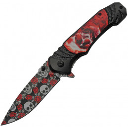 Rose Skull Linerlock