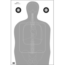 Action Target FTQ15ANTAV2100 Qualification  SilhouetteVitals Paper 23 x 35 GrayWhite 100 Per Box