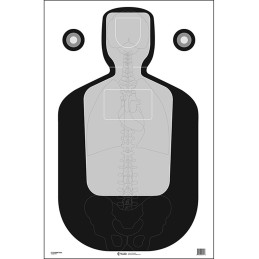 Action Target FTQ19ANTAV2100 Qualification  SilhouetteVitals Paper Hanging 23 x 35 BlackGray 100 Per Box