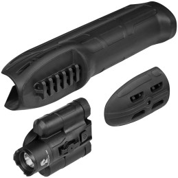 ADAPTIVE TACTICAL AT02900 EX Performance Forend with 300 Lumen Flashlight Black Polymer Concealed 2 Picatinny Fits Remington 870