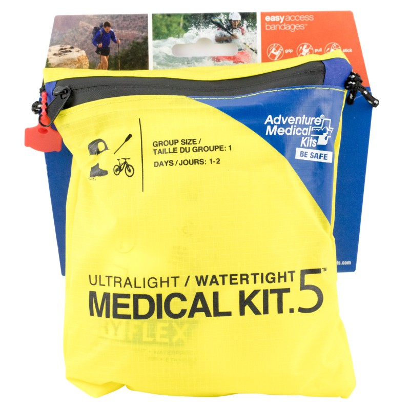 Adventure Medical Kits 01250292 Ultralight  Watertight 5 Medical Kit First Aid Watertight Yellow Nylon