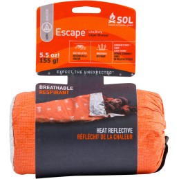 Survive Outdoors Longer 01401227 SOL Bivvy Warmth Waterproof Orange AluminumCoated Polyethylene