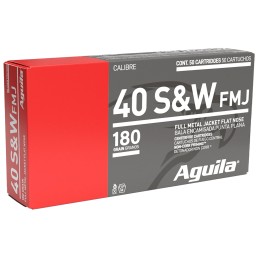 Aguila 1E402110 Target  Range Handgun 40 SW 180 gr Full Metal Jacket 50 Per Box 20 Case