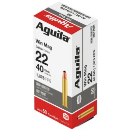 Aguila 1B222401 Silver Eagle Rimfire 22 WMR 40 gr Semi Jacketed Soft Point 50 Per Box 20 Case