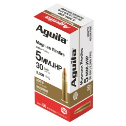 Aguila 1B222406 Target  Range Rimfire 5mm Rem Rimfire Mag 30 gr Jacket Hollow Point 50 Per Box 20 Case