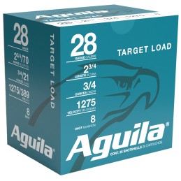 Aguila 1CHB2879 Target Load Competition 28 Gauge 2.75 34 oz 9 Shot 25 Per Box 20 Case