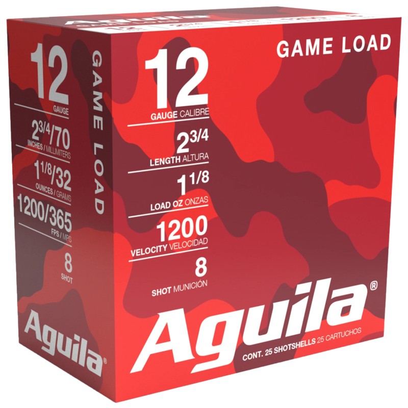 Aguila 1CHB1218 Birdshot Standard Velocity 12 Gauge 2.75 1 18 oz 8 Shot 25 Per Box 10 Case