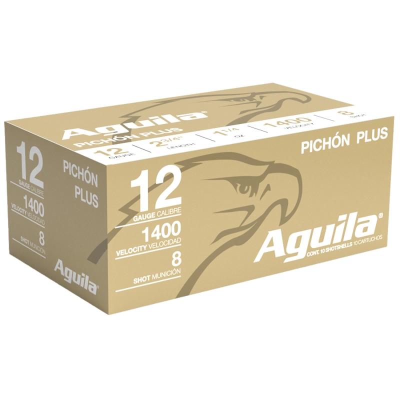 Aguila 1CHB1296 Pichon Plus High Velocity 12 Gauge 2.75 1 14 oz 8 Shot 10 Per Box 25 Case