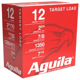 Aguila 1CHB1250 Target Load Competition 12 Gauge 2.75 78 oz 7.5 Shot 25 Per Box 10 Case