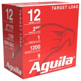 Aguila 1CHB1306 Target Load Competition 12 Gauge 2.75 1 oz 9 Shot 25 Per Box 10 Case