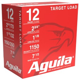 Aguila 1CHB1282 Target Load Competition 12 Gauge 2.75 1 18 oz 7.5 Shot 25 Per Box 10 Case