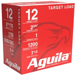 Aguila 1CHB1304 Target Load Competition 12 Gauge 2.75 1 oz 7.5 Shot 25 Per Box 10 Case