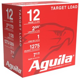 Aguila 1CHB1337 Target Load Competition 12 Gauge 2.75 1 oz 7.5 Shot 25 Per Box 10 Case