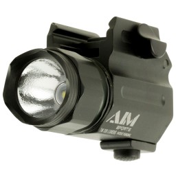 Aim Sports FQ330C Compact Flashlight  Black Anodized 330 Lumens WhiteRedGreenBlue CREE LED