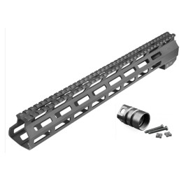 Aim Sports MTM13H308 AR Handguard  13.50 High MLOK Style Made of 6061T6 Aluminum with Black Anodized Finish for 308 Cal AR10