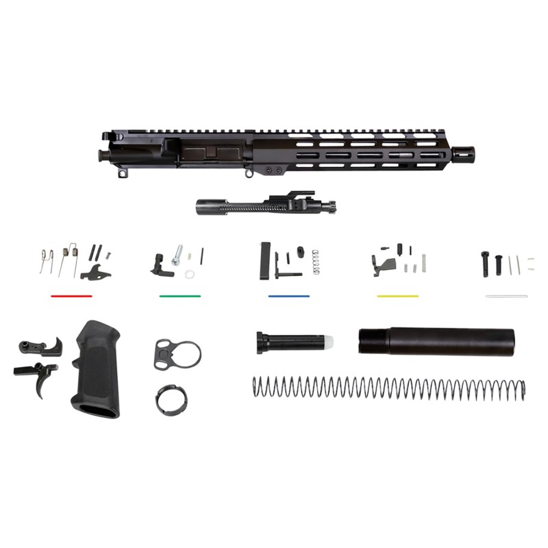 Aim Sports AR5CUB9 Complete Build Kit  5.56x45mm NATO 10.50 Black Nitride Barrel 7075T6 Aluminum Black Anodized Receiver 10 MLOK