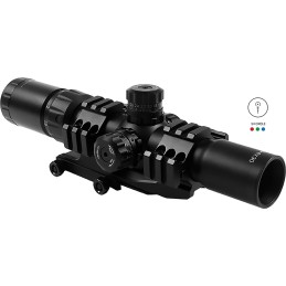 Aim Sports JTHR1 Recon CQB Black Anodized 1.54x30mm 30mm Tube TriIlluminated 34 Circle Dot Reticle