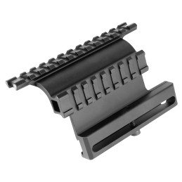 Aim Sports MK007 AK Double Side Rail Mount  Side Mount Black Anodized Aluminum Fits AK47 1913 Picatinny Rail Mount