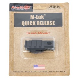 AimShot MTMQRQD Quick Release MLok Adapter Quick Detach Sling Mount  Black Anodized