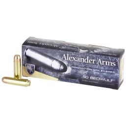 Alexander Arms AB350RSBOX Round Shoulder  50 Beowulf 350 gr Flat Point 20 Per Box 10 Case