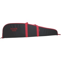 Ruger 27540 Embroidered Rifle Case 40 Black Endura with Red Ruger Logo Self Healing Zipper  Foam Padding for Ruger 1022