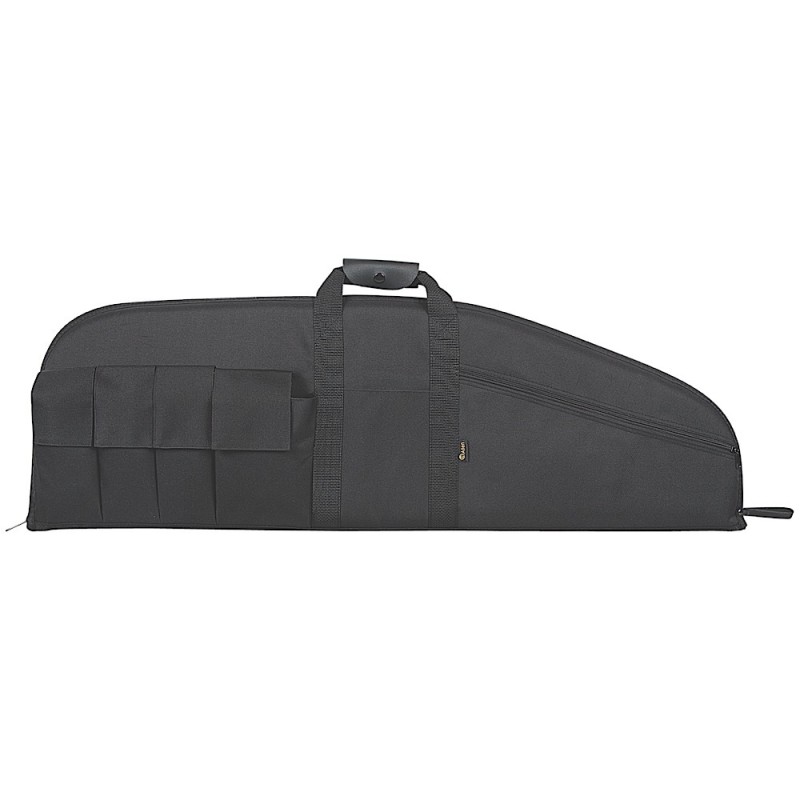 Tac Six 10652 Range Tactical Rifle Case made of Endura with Black Finish Knit Lining  Lockable Zipper for Scoped Tactical Rifle 