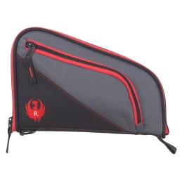 Ruger 27401 Tucson Handgun Case BlackGray With Red Trim Full Length Zipper Barrel Protector Pocket  Storage Pocket 10.50x7x1