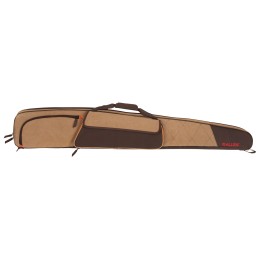 Allen 82152 Humbolt  Shotgun Case 52 Tan Cotton Canvas wEndura Brown Panels Pockets Quilted Interior  Lockable Zipper Includes C