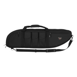 Tac Six 10928 Batallion Tactical Rifle Case with 3 Mag Pockets Front  Rear Accessory Pockets Detachable Shoulder Strap  Black Fi