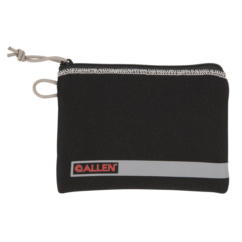 Allen 3626 Pistol Pouch  Black Polyester wLockable Zippers ID Label  Fleece Lining Holds Compact Size Handgun 5 L x 7 W Interior