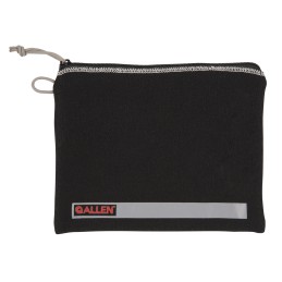 Allen 3628 Pistol Pouch  Black Polyester wLockable Zippers ID Label  Fleece Lining Holds Full Size Handgun 7 L x 9 W Interior Di