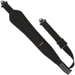 Allen 8342 Glen Eagle  Rifle Sling wSwivels Black Neoprene wRubber Tread Back Adjustable Length 29 to 37 1.25 Wide Webbing