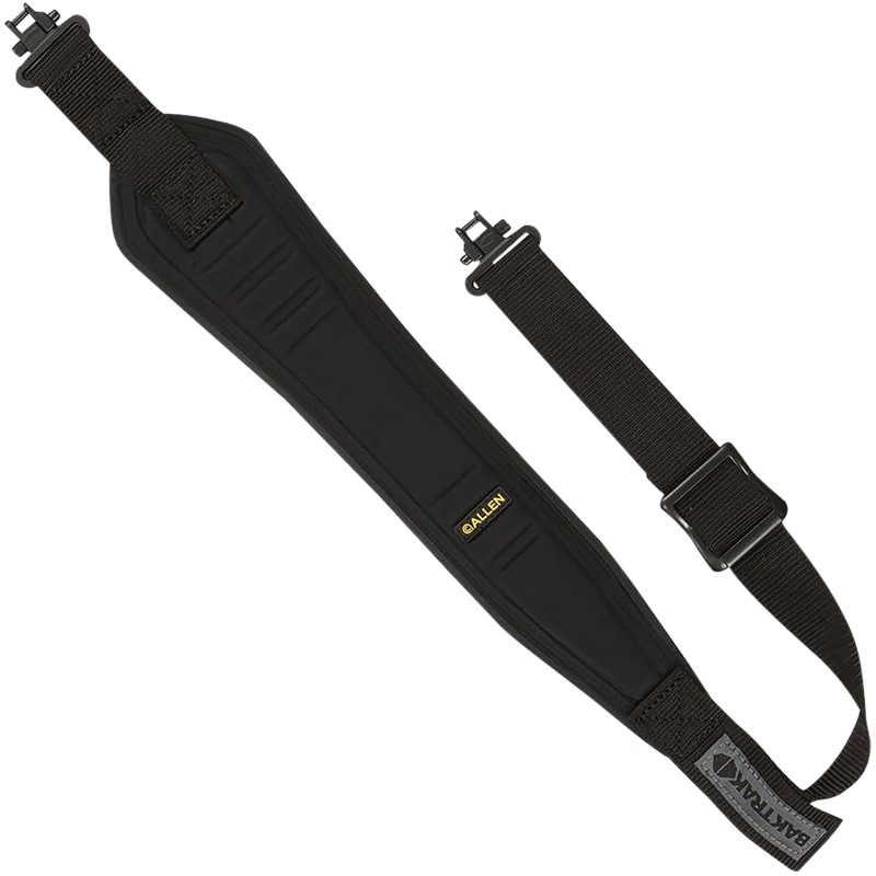 Allen 8342 Glen Eagle  Rifle Sling wSwivels Black Neoprene wRubber Tread Back Adjustable Length 29 to 37 1.25 Wide Webbing